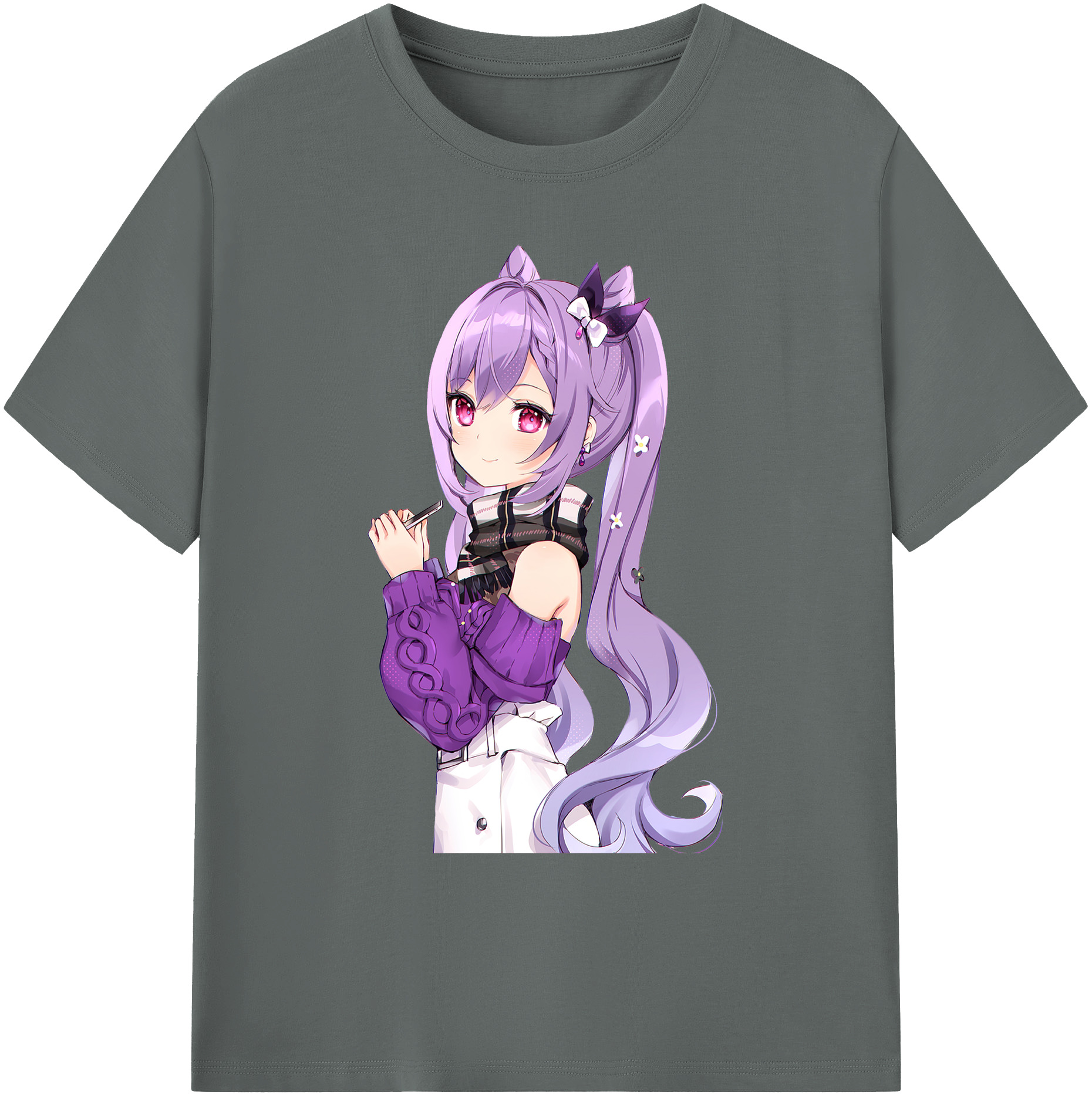 げんし神 刻晴 こくせい genshin Kokusei 綿100％ メンズ半袖Tシャツ｜肌触りやわらか＆通気性